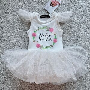 Olivia Rose White and Pink Kids Formal Dress